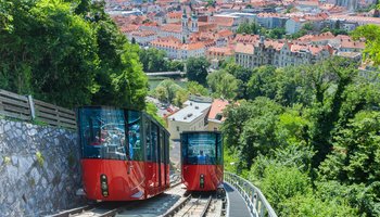 Schlossbergbahn zum Grazer Uhrturm | © Graz Tourismus / Harry Schiffer