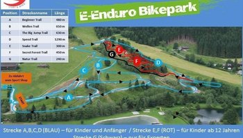 Streckenplan des Bikeparks in Donnersbachwald | © Sport Scherz /Riesneralm