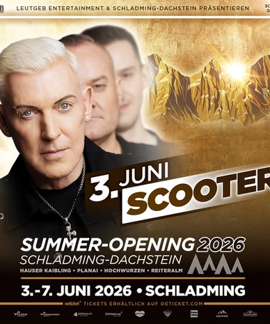 Poster featuring Scooter, 3 June, Summer Opening 2026