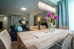 B7 - Dining table and view to the sofa and kitchen B7 - Dining table and view to the sofa and kitchen