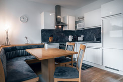 Fully equipped kitchen with dining table Fully equipped kitchen with dining table