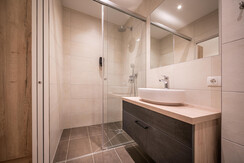 Bathroom shower and washbasin  Bathroom shower and washbasin