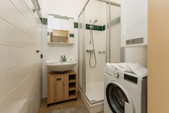 Bathroom with washing machin Bathroom with washing machin