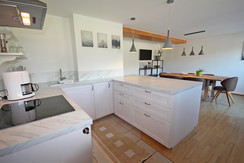 Kitchen and dining table Kitchen and dining table