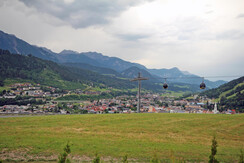 View to Schladming and the Planai West gondola View to Schladming and the Planai West gondola