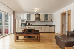 Crystal 6 dinette and kitchen area with view Crystal 6 dinette and kitchen area with view