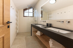 Bathroom with shower and basin Bathroom with shower and basin