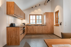 open kitchen area with high-quality equipment  open kitchen area with high-quality equipment