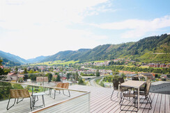 Rooftop terrace with view over Schladming Rooftop terrace with view over Schladming