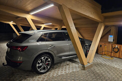 E-charging station in the carport E-charging station in the carport