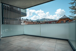 Balcony with view of the Hochwurzen Balcony with view of the Hochwurzen