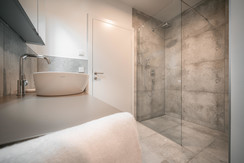 Bathroom with rain shower  Bathroom with rain shower