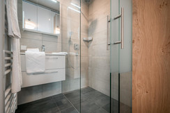 Bathroom with rain shower  Bathroom with rain shower