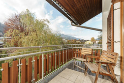 Balcony with a view of the Planai finish slope Balcony with a view of the Planai finish slope