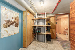 Ski storage room Ski storage room