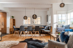 very spacious living- kitchen room with cozy dining table very spacious living- kitchen room with cozy dining table