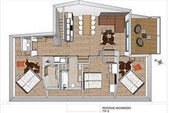 Grundriss Penthouse Hochwurzen (OST) Grundriss Penthouse Hochwurzen (OST)