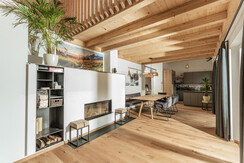 Ess/Wohnbereich mit Kamin Ess/Wohnbereich mit Kamin