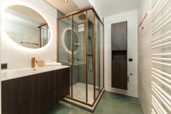 Bathroom 1 with shower and basin Bathroom 1 with shower and basin